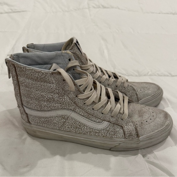 **Vans Sk8-Hi White High Top Sneakers – Women’s Size 8.5** - Picture 1 of 6